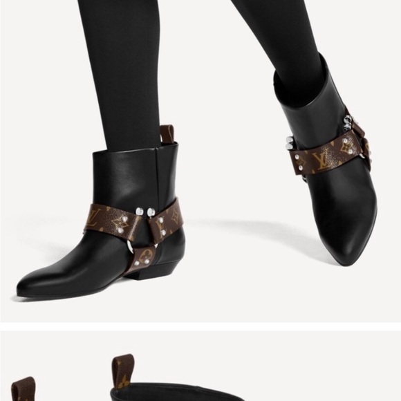 Authentic new flat Louis Vuitton rhapsody ankle boots size 35. - Picture 4 of 16